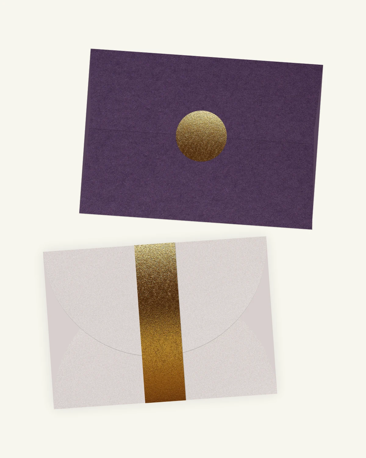 Gorgeous digital mockup of the Or Suite outer envelopes with the original paper texture.