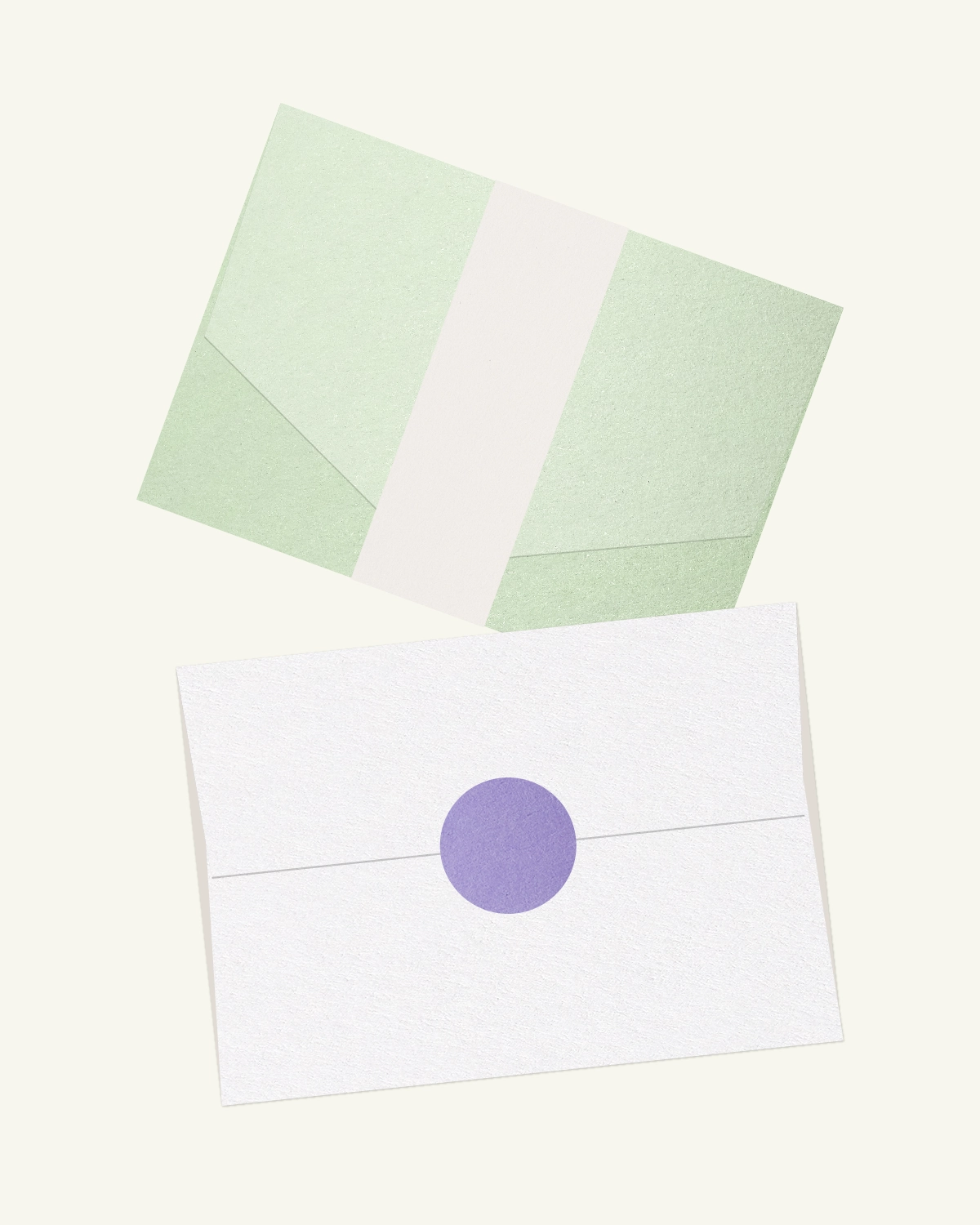 Gorgeous digital mockup of the Nowruz Suite outer envelopes with the original paper texture.
