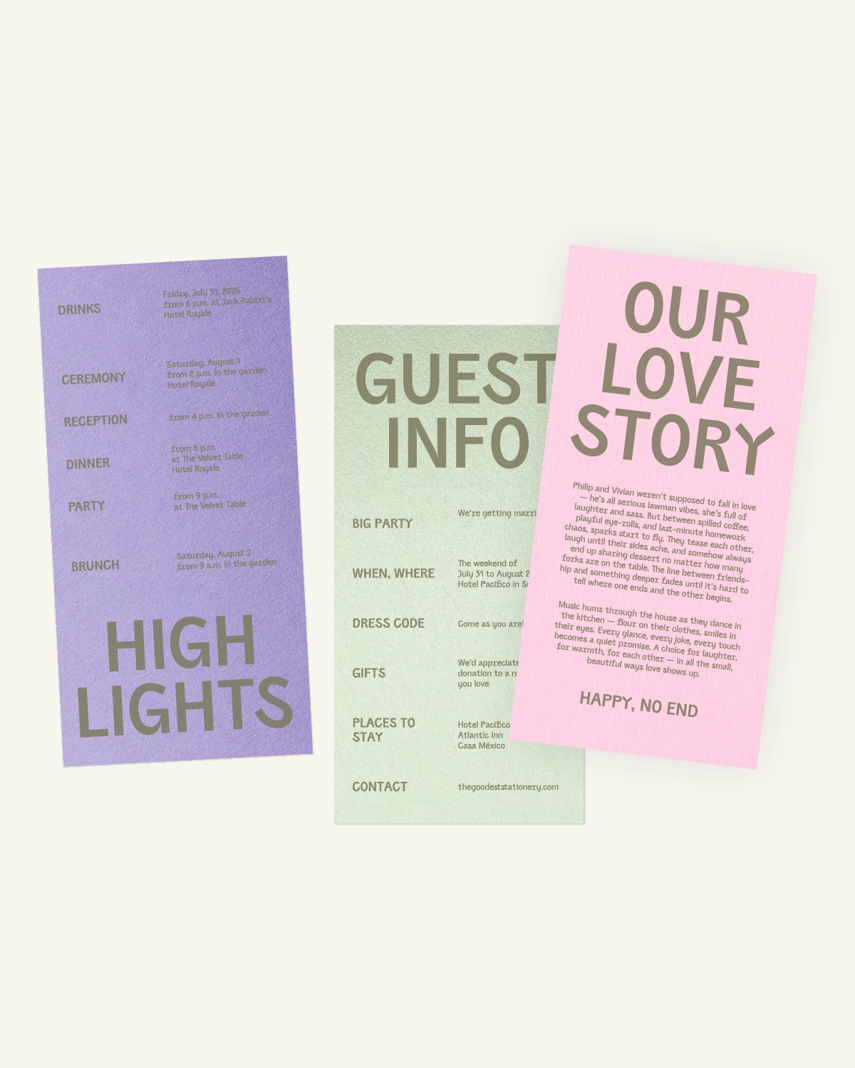 Digital mockup of the beautiful Nowruz Suite highlights and guest info inlays with the original paper texture.
