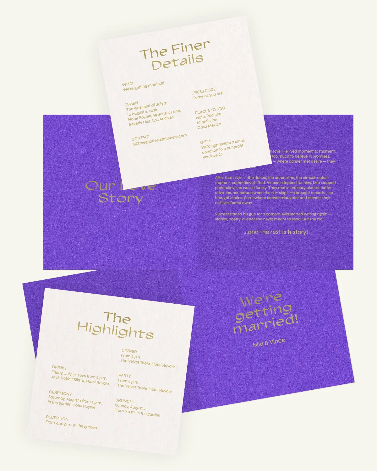 Digital mockup of the beautiful Leylak Suite invitation and inlays with the original paper texture. Digital mockup of the beautiful Leylak Suite invitation and inlays with the original paper texture.
