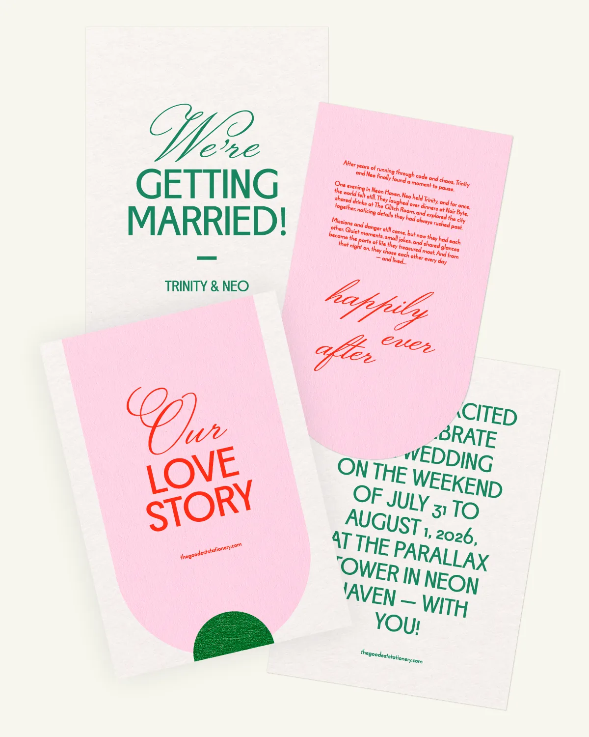 Digital mockup of the beautiful Rosa Suite invitation and inlays with the original paper texture. Digital mockup of the beautiful Rosa Suite invitation and inlays with the original paper texture.