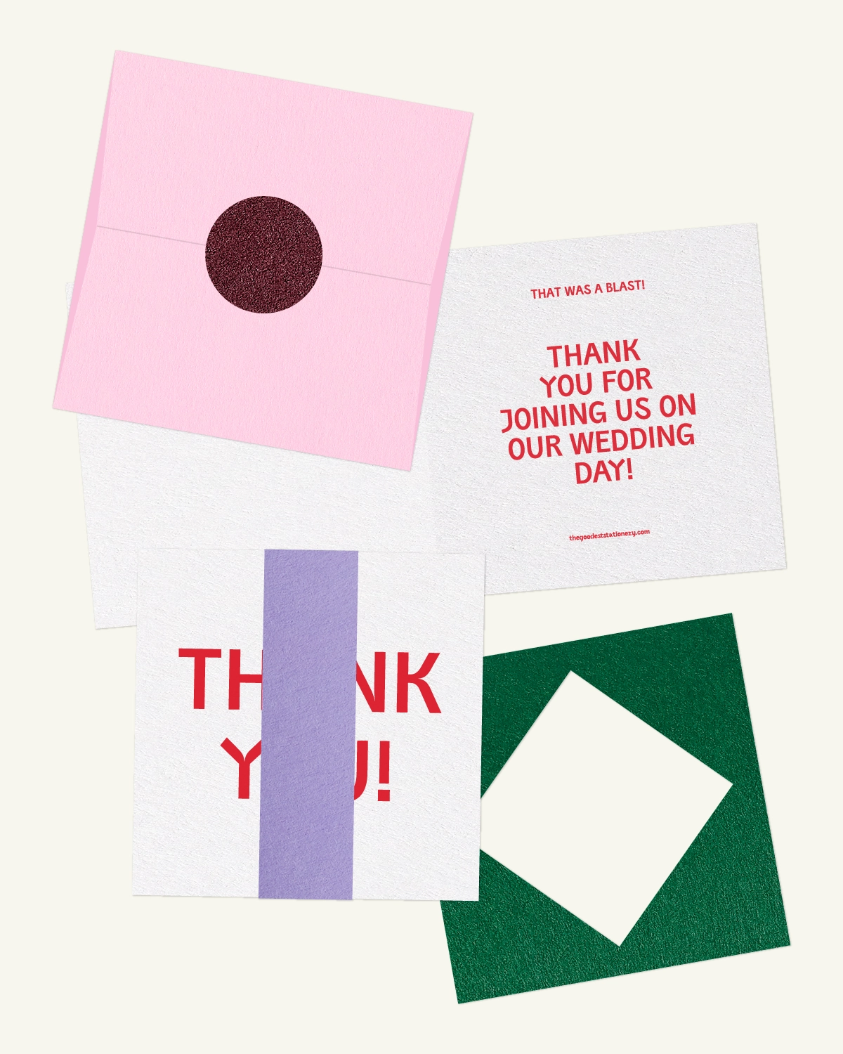 Beautiful Digital mockup of the Fizz Suite thank-you card with envelope. Beautiful Digital mockup of the Fizz Suite thank-you card with envelope.