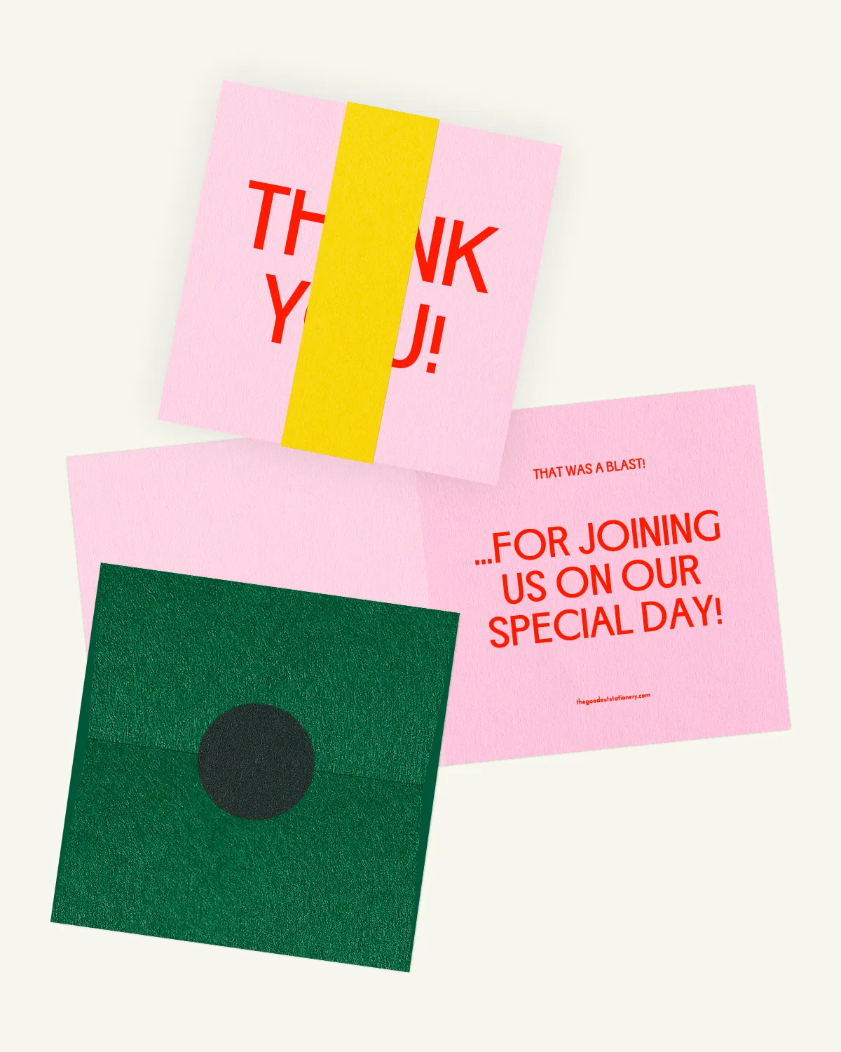 Beautiful Digital mockup of the Rosa Suite thank-you card with envelope. Beautiful Digital mockup of the Rosa Suite thank-you card with envelope.