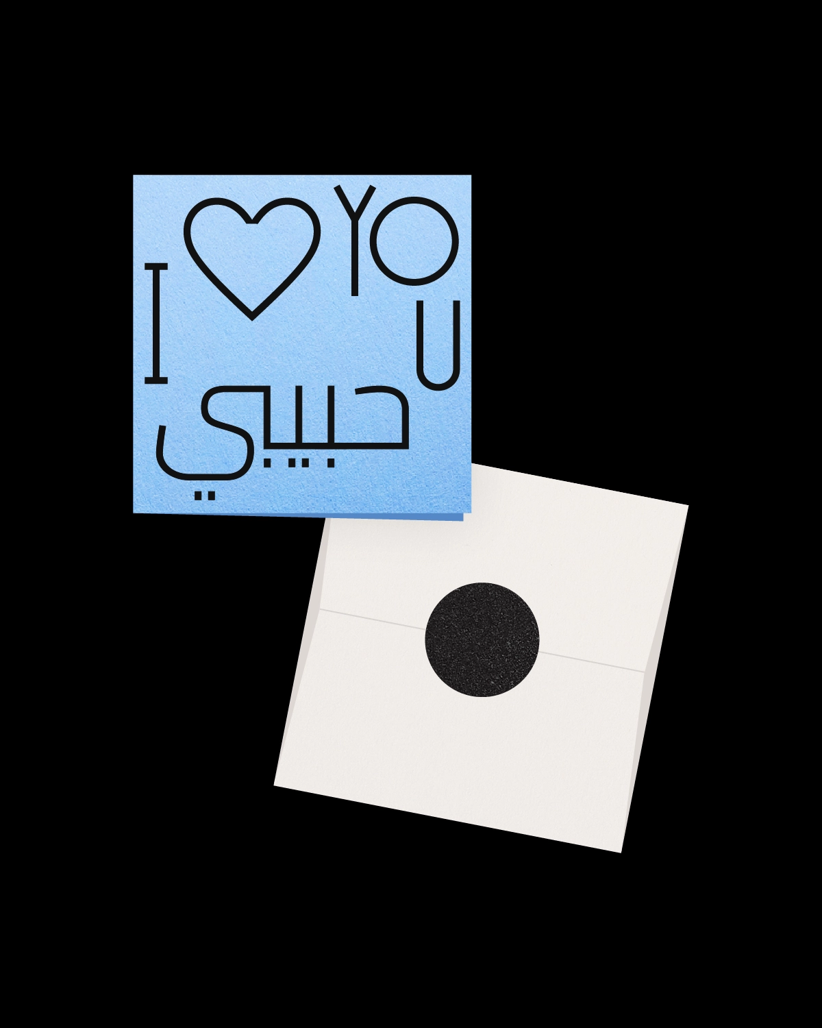 Light blue card with black text reading 
