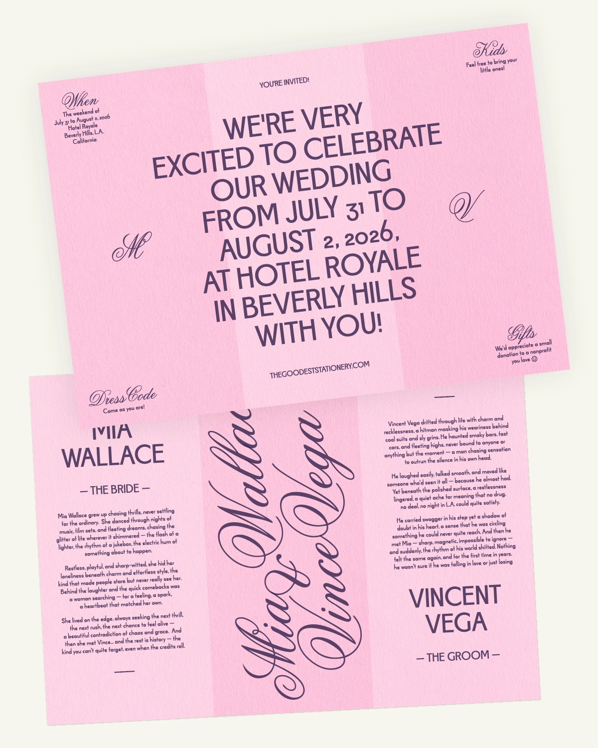 Digital mockup of the beautiful Poppy Suite invitation and inlays with the original paper texture. Digital mockup of the beautiful Poppy Suite invitation and inlays with the original paper texture.