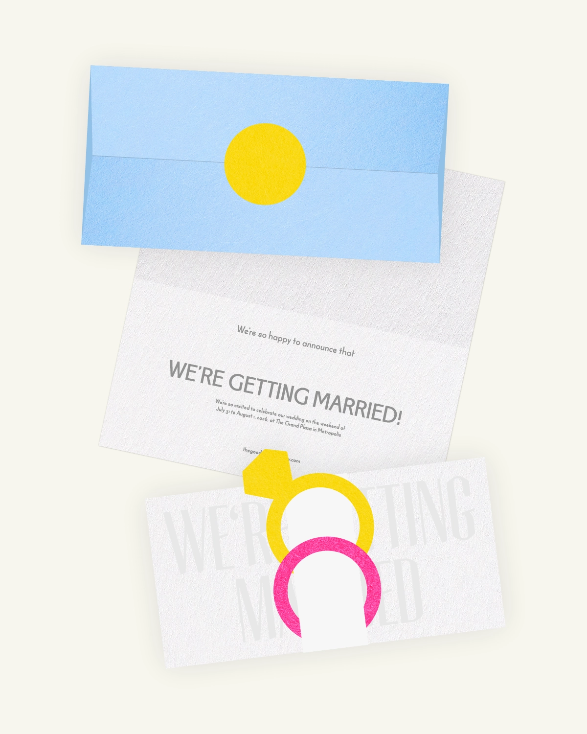 Digital mockup of the beautiful Lato Suite invitation and inlays with the original paper texture. Digital mockup of the beautiful Lato Suite invitation and inlays with the original paper texture.