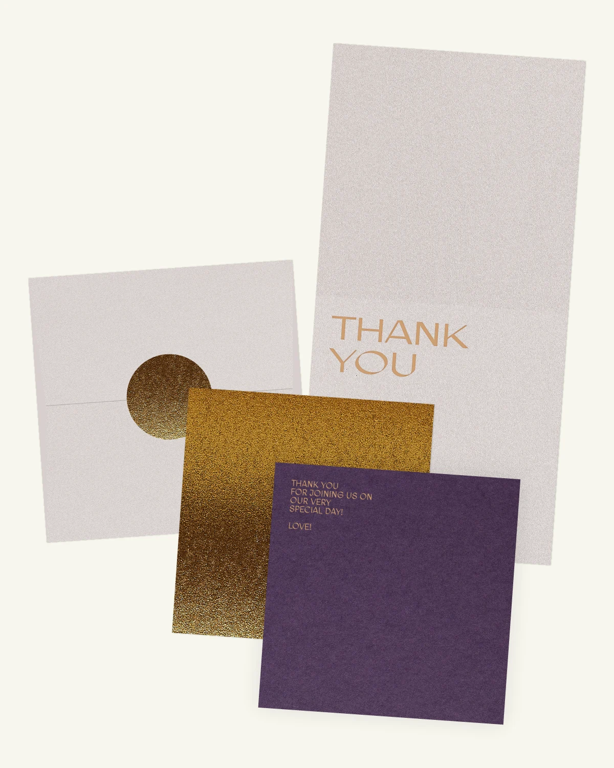 Beautiful Digital mockup of the Or Suite thank-you card with envelope. Beautiful Digital mockup of the Or Suite thank-you card with envelope.