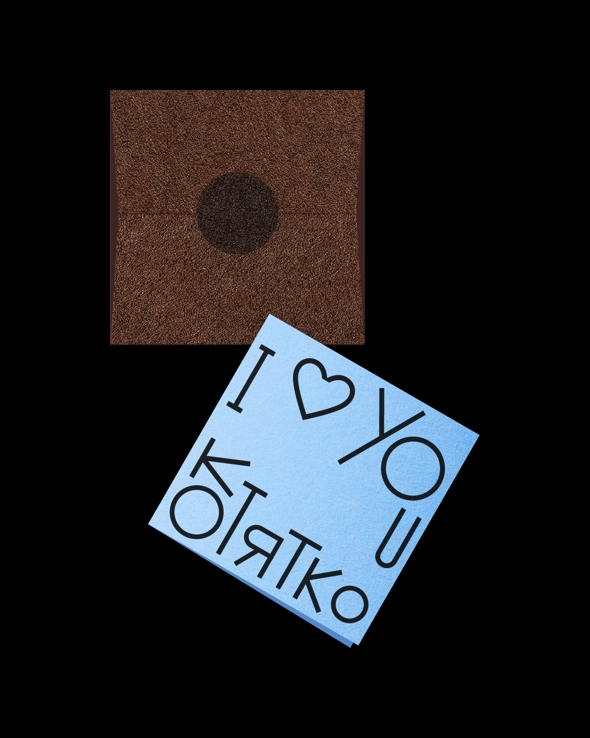 Light blue card with black text reading 